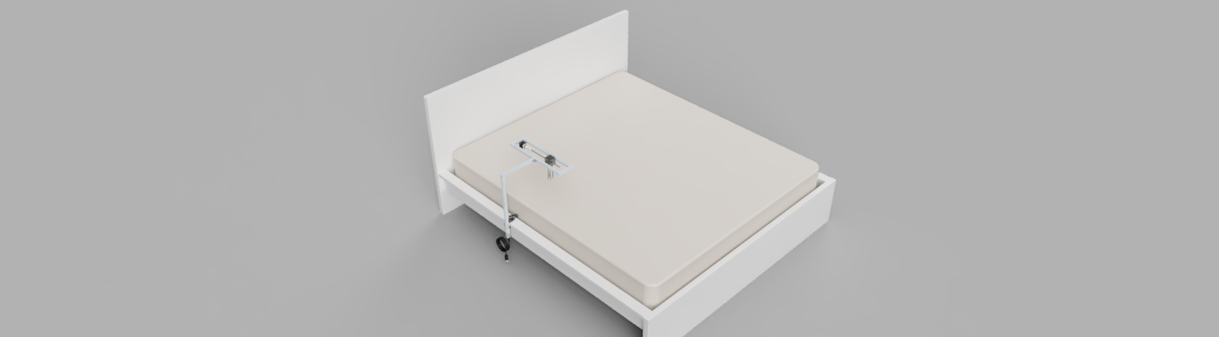 Bedside back scratcher mounted to a bed frame